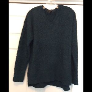 Sanctuary hunter green high low fuzzy sweater sz S